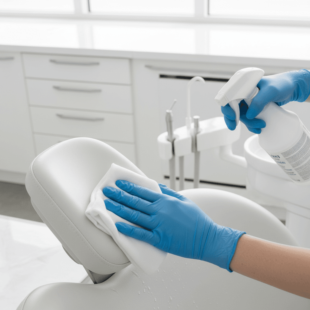 Medical office disinfection and sanitization procedures